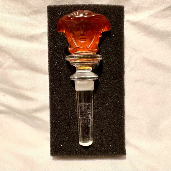 Versace Other - Versace x Rosenthal Medusa Crystal Bottle Stopper Amber color NEW